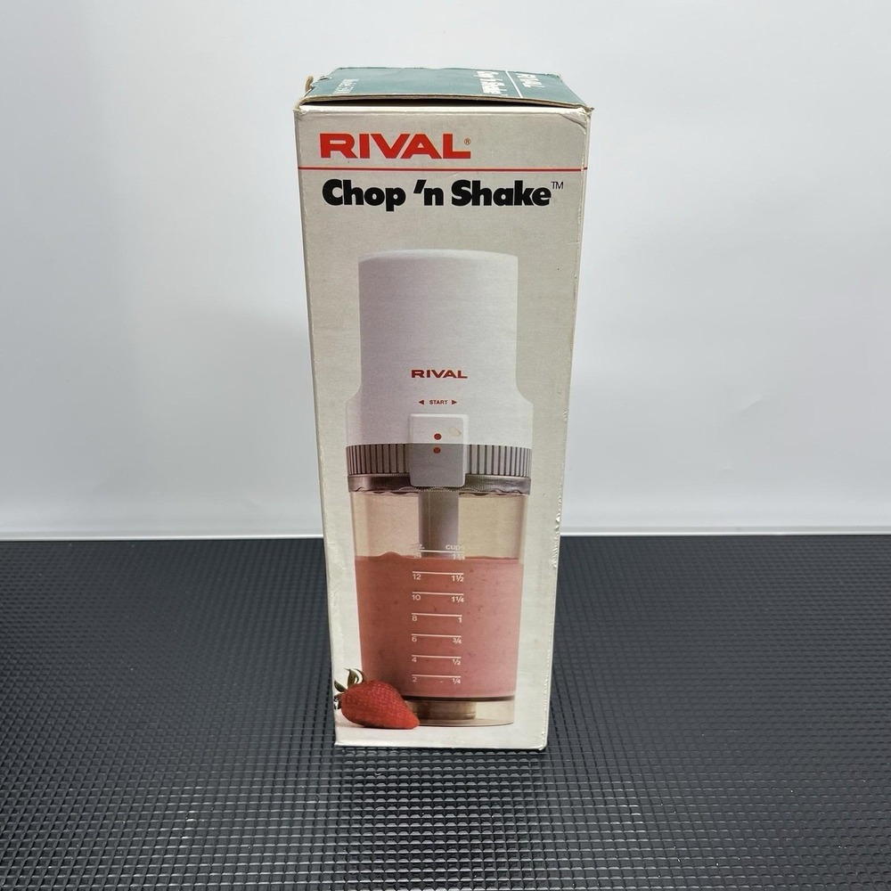 Vintage 1980s Rival Chop 'n Shake Maker Model 5900 Mini Chopper Retro Appliance